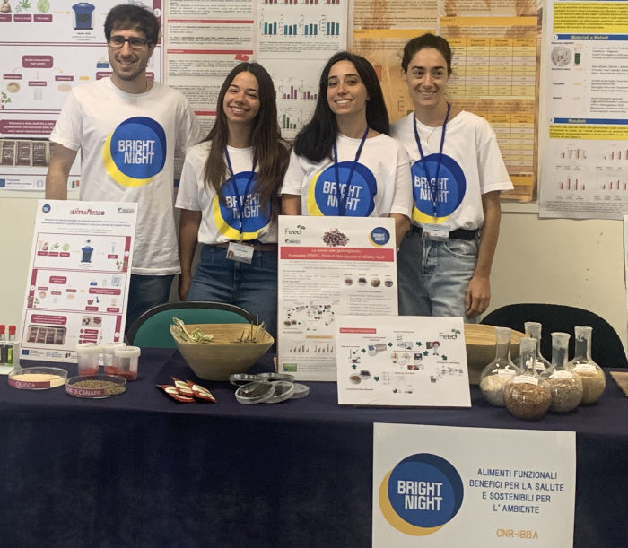 FEED participated on Notte Europea dei Ricercatori - Co.Science event, a flagship initiative under the Horizon Europe program and funded by the Marie Skłodowska-Curie Actions for 2024-2025. This event, led by esteemed institutions such as the Consiglio Nazionale delle Ricerche (CNR) and the University of Insubria, served as a vital platform to bridge the gap between science and society by fostering dialogue between researchers and the public, with a particular focus on engaging students. During the event, Project FEED showcased our innovative research on sustainable products derived from sprouts, emphasizing their transformative potential in nutrition and eco-friendly packaging. Represented by Monica Mattana from IBBA-CNR in Milan and Valentina Picchi from CREA Ricerca in Pisa, we highlighted the role of sprout-based innovations in promoting a healthier and more sustainable Mediterranean diet, aligning with global goals for food security and sustainability. Our participation underscored our commitment to advancing food technology and sustainability, offering attendees a glimpse into the future of agrifood systems through the lens of cutting-edge science.